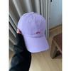 Sweet Little Bow Embroidered Cap Women's New Deepened Big Head Circumference Wide Brim Soft Top Baseball Cap