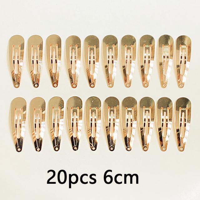 10/20/30 Peças Grampo de Cabelo Básico de Liga para Mulheres Prata Dourado Forma de Gota de Água Presilhas de Cabelo Meninas DIY Penteado Clipe Acessórios de Cabelo da Moda