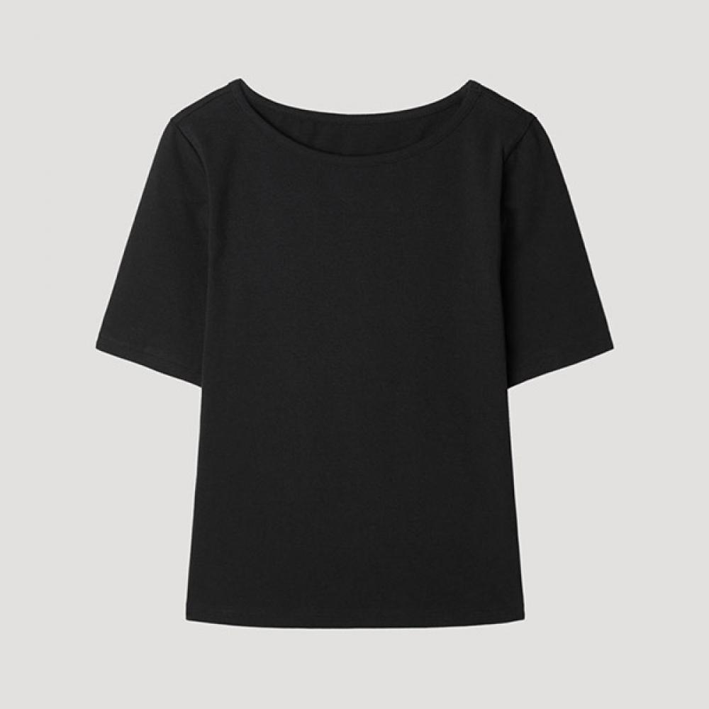 

[She S miSS] CoTTon Blend Regular FiT ShorT Sleeve T ShirT SwjTSp22510 blacks/55