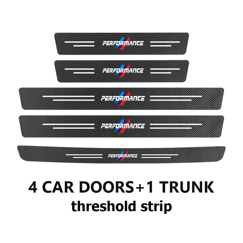 BBKN7 Car Sill Strip Texture Anti-scratch Protection Threshold Sticker For BMW E46 E90 F30 F10 F20 G20 E87 E60 F01 F02 G14 E83