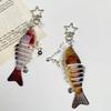 Lure Inspired Keychain Flexible Multi Joint Fish Keyring For Outdoor Enthusiasts Alloy Resin Key Holder Accessory