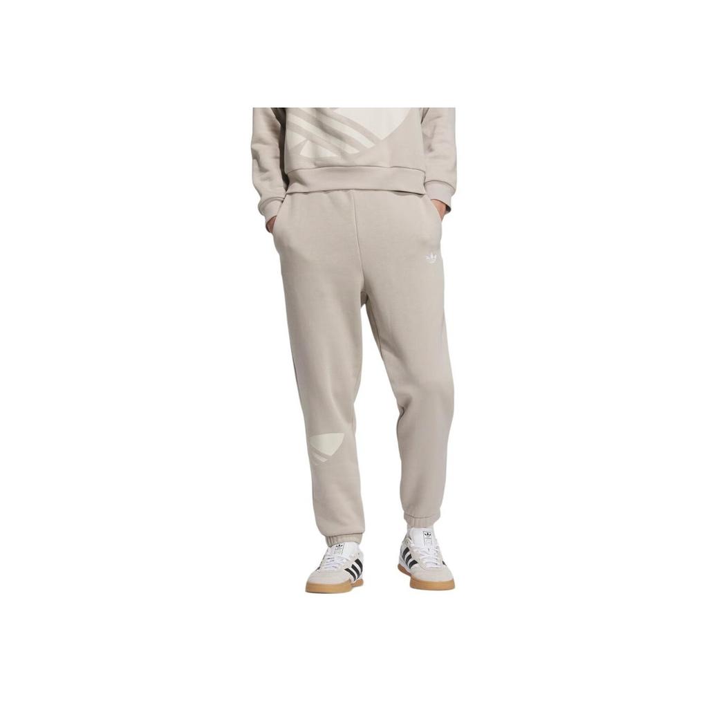 Adidas Originals Logo Comfortable Loose Versatile Sports Long Pants Unisex Bottoms Silver-Gray JL8392