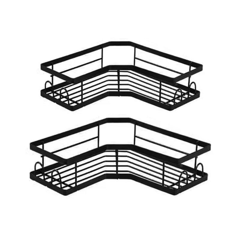 Drill-Free Corner Wall-Mounted Bathroom Storage Rack