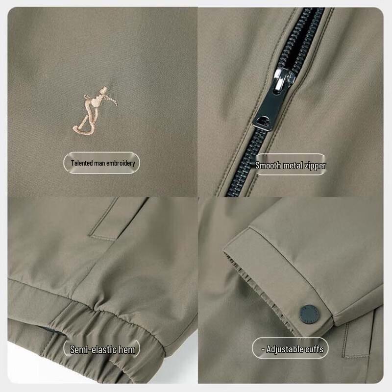 TRIES Men's Stand-Collar Light Business Jacket