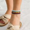 7Pcs Bohemian Women Anklet Round Beads Handmade Barefoot Ankles Bracelets Jewelry for Beach