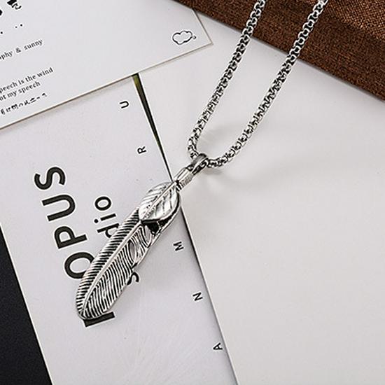 Trendy Titanium Steel Men's Dog Tag Necklace - Hip-Hop Style Pendant Chain