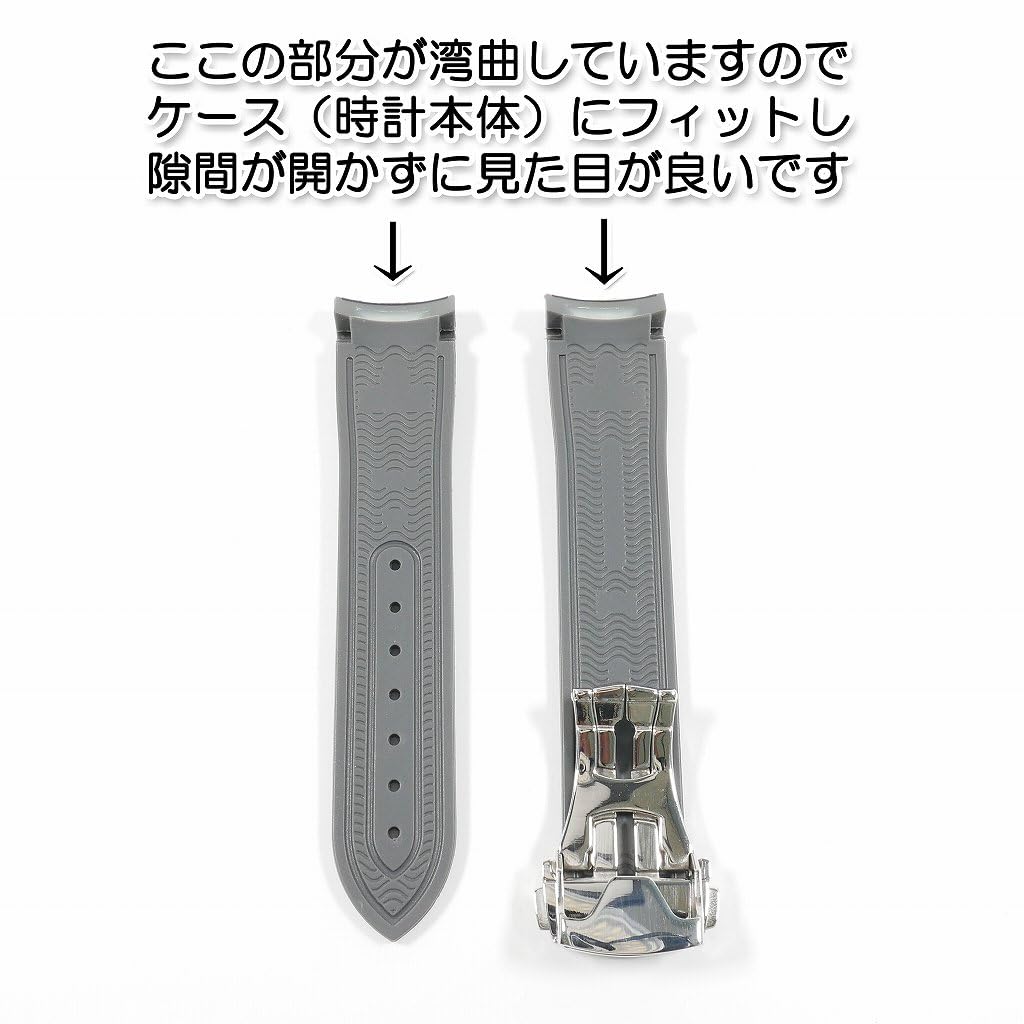 Swatch X OMEGA Rubber Strap with D-Buckle (Black & Gray/Moon)