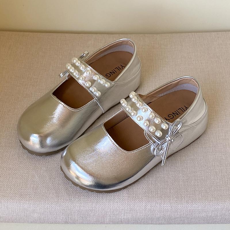 CRLAYDK Shoes for Women Casual Slip On Pearl Loafers Ladies Mary Jane Lightweight Leather Dress Mules Driving Mocs for Lady