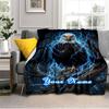 1PC Custom Name Eagle Forest Blanket Versatile,all-season Throw Suitable for the Living Room,bedroom,camping,travel,and Gift