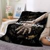 1pc Imagine Dragons Flannel Blanket [Cozy Throw Blanket] For Sofa, Bed, Travel, Camping, Livingroom, Office, Couch, Chair, And Bed