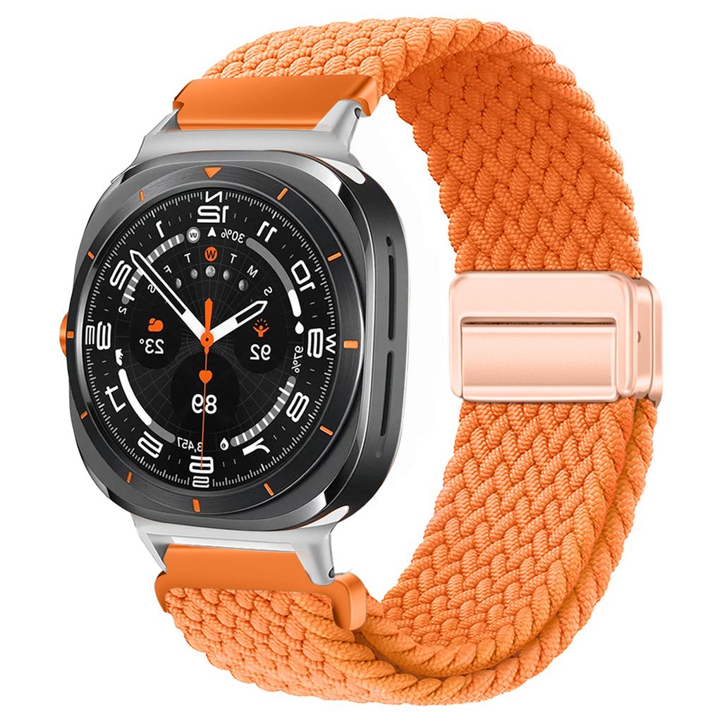 For Samsung Galaxy Watch Ultra Strap 47mm Accessories Magnetic Nylon Braided sport Bracelet Correa Galaxy Watch 7 Ultra Band