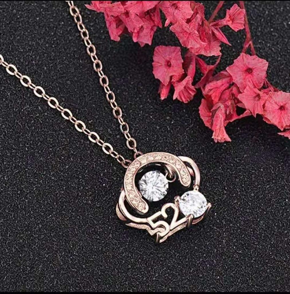 520 Necklace Female Beating Heart Female Valentine'S Day Gift Girlfriend Temperament Simple Light Luxury Same Style