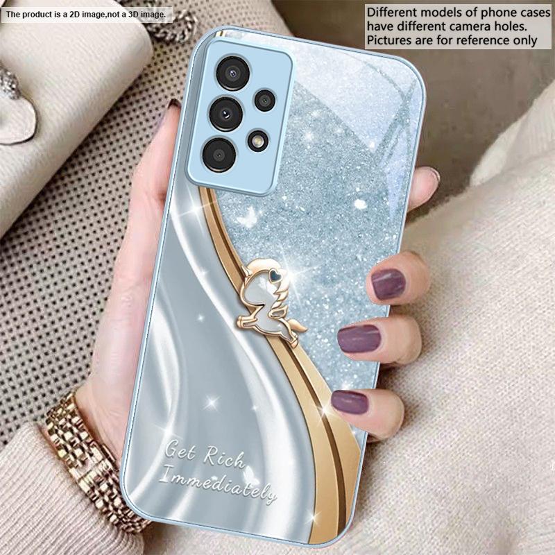

Мечтательный фиолетовый единорог Для Samsung A20 30 22 23 24 25 26 A31 32 33 34 A35 42 A50 51 52 53 54 55 56 70 71 72 73 стеклянный чехол для телефона Galaxy A20