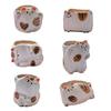 Cute Cat Planter, Cartoon Kitty Ceramic Plant Pot, Decorative Flowerpot with Drainage Hole for Succulents Cacti Small Plants Indoor Outdoor Decor