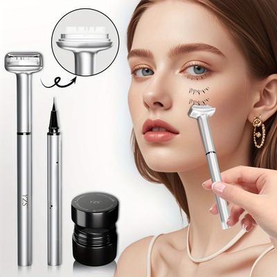 2 Colors Double-ended Lower Eyelash Stamp Waterproof and Smudge-proof Long-lasting Natural Makeup Suitable for All Skin Types Perfect Christmas Gift