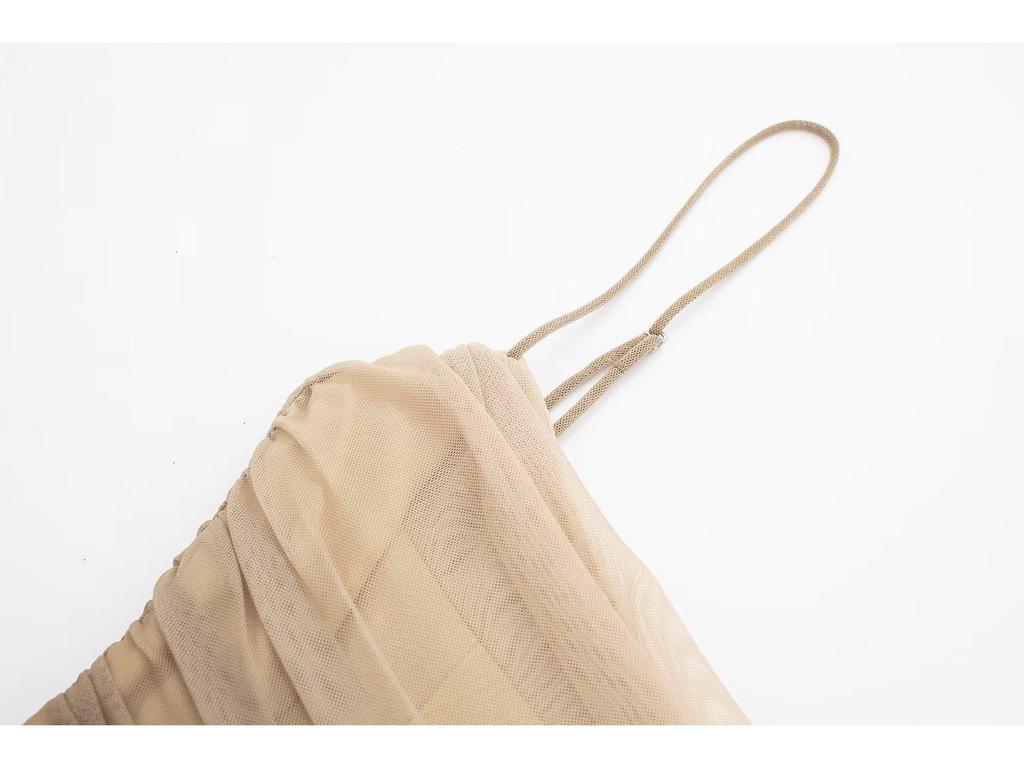 2023 Autumn European & American Elegant Gradient Silk Print Sling Dress