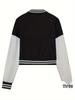 2024 Color Block Single-Breasted Letter Women's Baseball Jacket - Spring/Autumn Collection