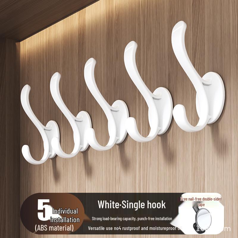 Strong Adhesive No-Drill Wall-Mounted Coat & Hat Hook for Entrance & Wardrobe