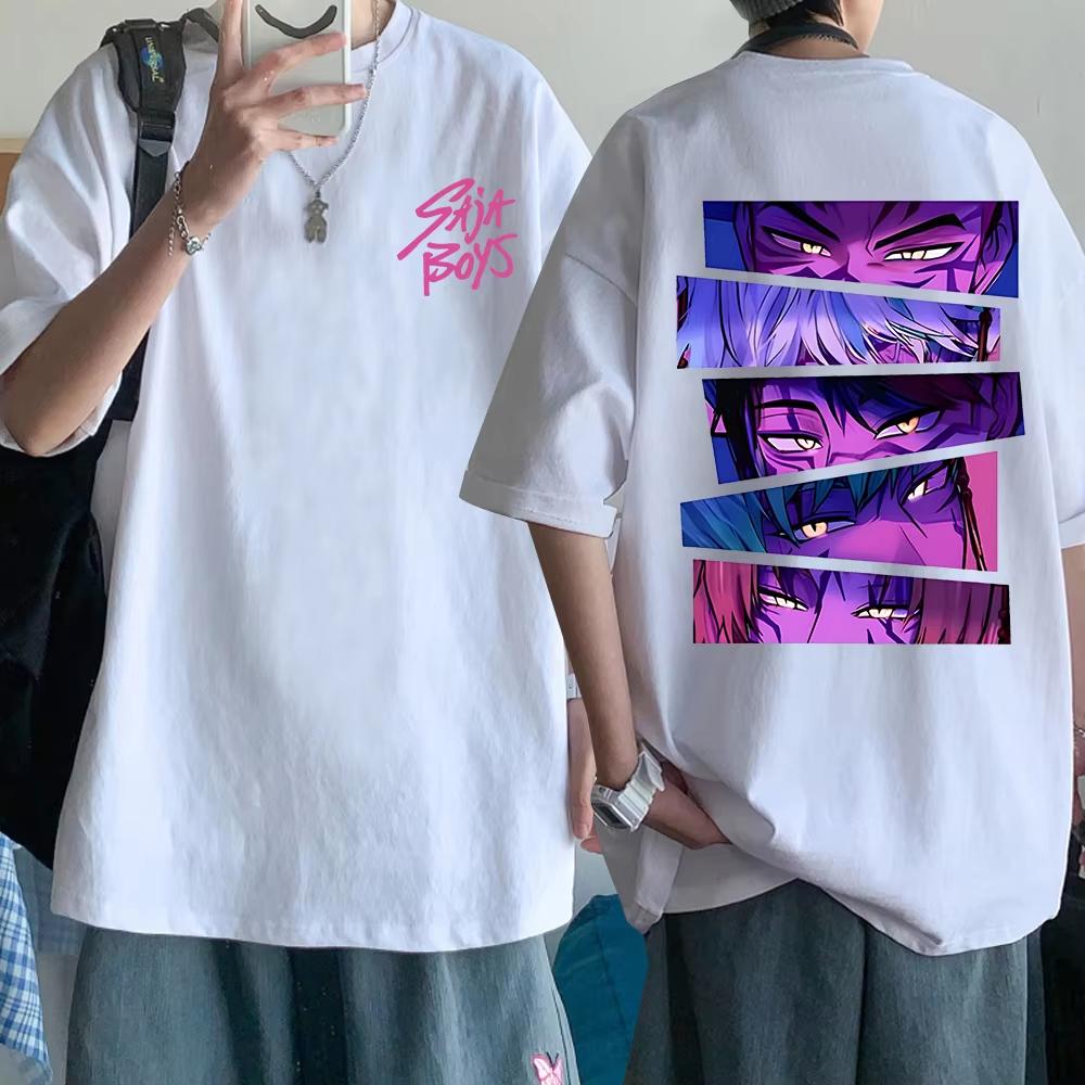 Kpop Demon Hunter Saja Anime Graphic Print T-shirt For Men Women Summer Short Sleeve Cotton Tees Casual Streetwear Oversize Tops