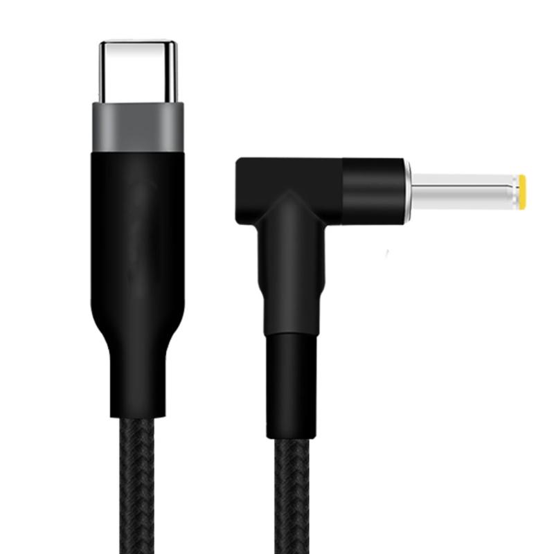 Fast Charging Laptop Power Cord USB C to DC5.5x2.5mm 20V PD100W for Notebooks Power Supply Charging Cable Braided Wire