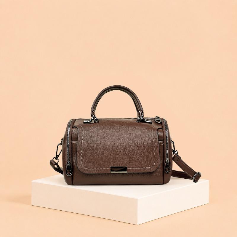 New Korean Version Easy To Fit Retro Shoulder Boston Pillow Bag Women's Handbag Large Capacity Oblique Span Bag Women