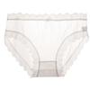 Elegant Transparent Lace Panties For Women Summer Lightweight Cotton Lined Mid Rise Triangular Design