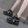 Platform Dad Shoes Women 2025 Season New Inner Height Increase 8cm Internet Celebrity Same Casual Versatile Fashion Style Lace-up Women