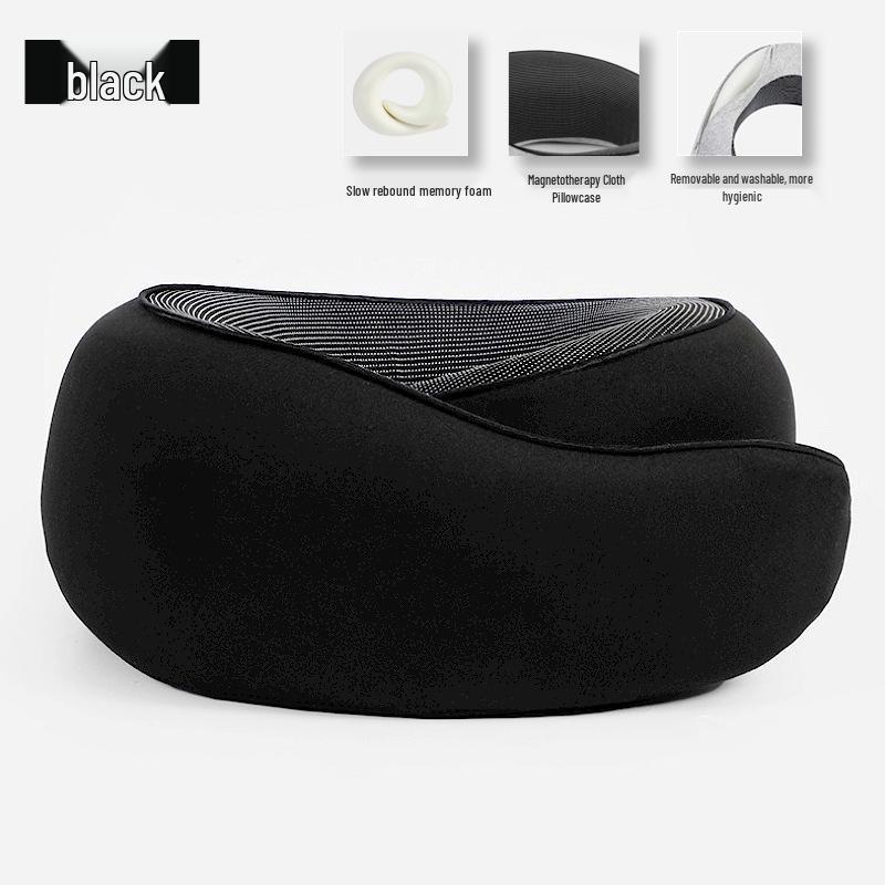 Memory Foam U-Shaped Travel Pillow - Neck Support for Naps & Airplane Comfort