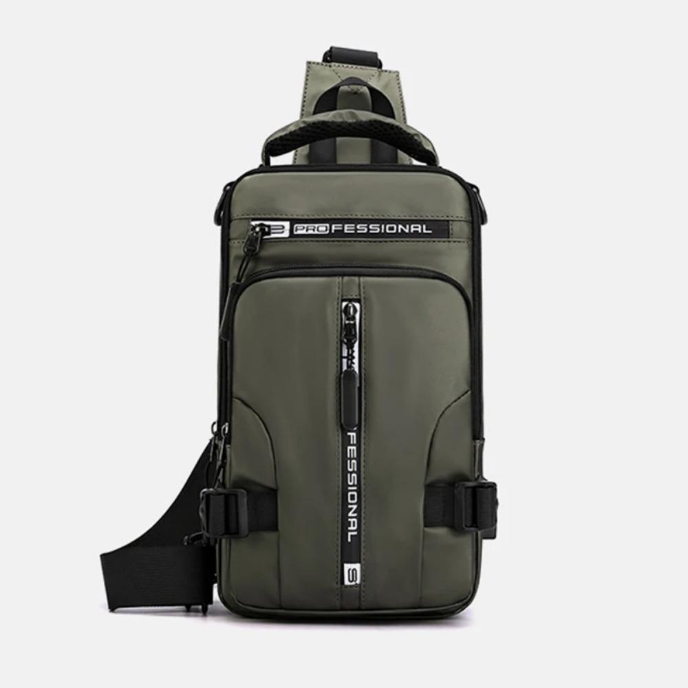 Men Sling Backpack Cross Body Shoulder Chest Bag with USB Charging Port Travel Waterproof Nylon Male Multipurpose Messenger Bags