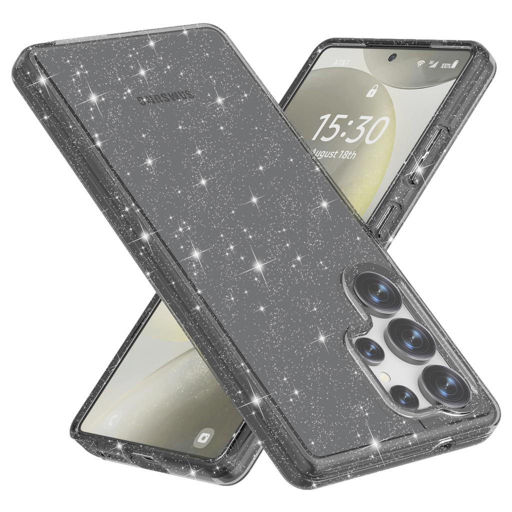 Pro Samsung Galaxy S25 Ultra Pouzdro Odolné proti poškrábání PC+TPU Třpytivé třpytivé pouzdro na telefon
