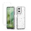For Motorola Moto G06 4G Case Precise Cutouts Acrylic TPU Clear Phone Cover with Laser-printed Film