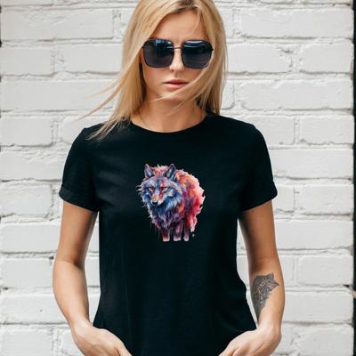 WOLF Design T-SHIRT, Fall Autumn HALLOWEEN Ghost WITCH Trick, Unisex/Lady Fit