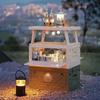 Foldable Wooden Lid Camping Storage Box & Extendable Picnic Table