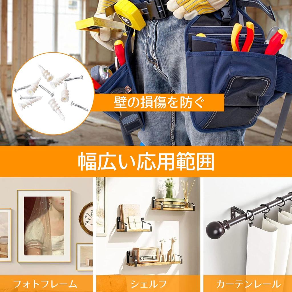 10 Pcs Gypsum Board Anchor Anchor Screws Expansion Screws Anchor Screws Decorative Architectural Wall