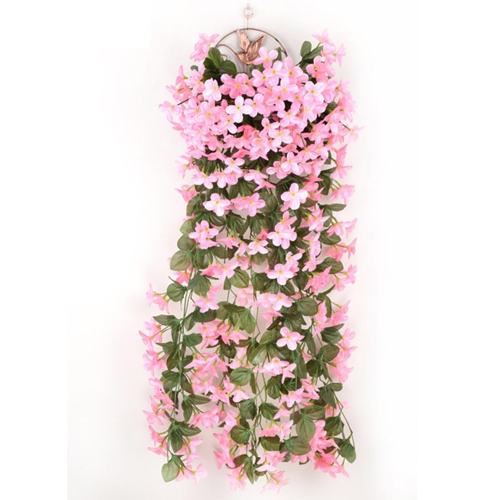 Artificial Wisteria Fake Flowers Vine For Hanging Basket Wedding Outdoor Decor