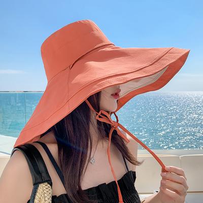 Early Spring Double-sided Bucket Hat Summer Face Covering Large Brim Sun Hat Sun Protection UV Protection Sun Hat