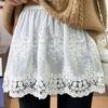 High Waist Lace Underskirt Slips Embroidery Lining Petticoat Women  Summer Spring
