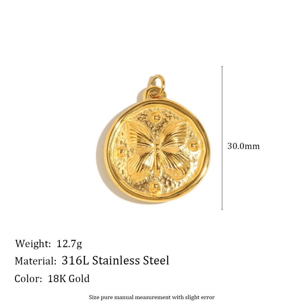 MamacitaSlay 316L Stainless Steel Sun Butterfly Cross Charms Necklace Bracelet DIY Waterproof Jewelry Women's Pendant Gift