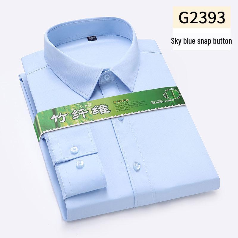 Men's Bamboo Fiber Stretch Business Casual Long Sleeve Shirt