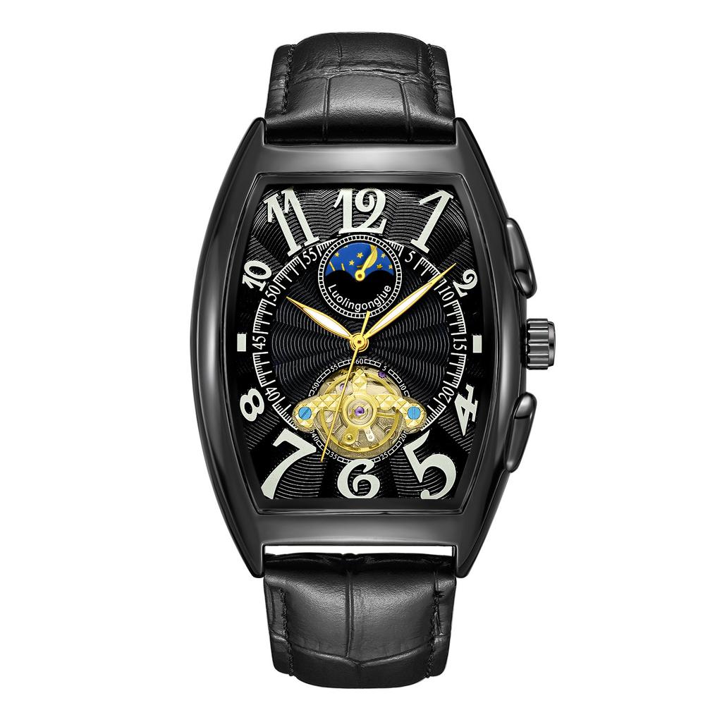 Duke of Lorraine Automatic Mechanical Hollow Tourbillon Sun Moon Star Watch Men's Mechanical Watch