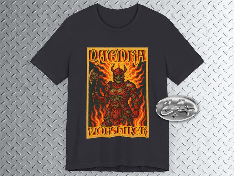Daedra Worshiper Fantasy Gaming Tee, Gaming Meme Shirt, Funny Gamer kids T-Shirt, Mediaval Art Shirt, Medieval meme Tee 120