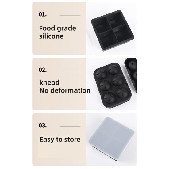 Silicone Ice Cube Trays with Lids Stackable Reusable Ice Cube Molds