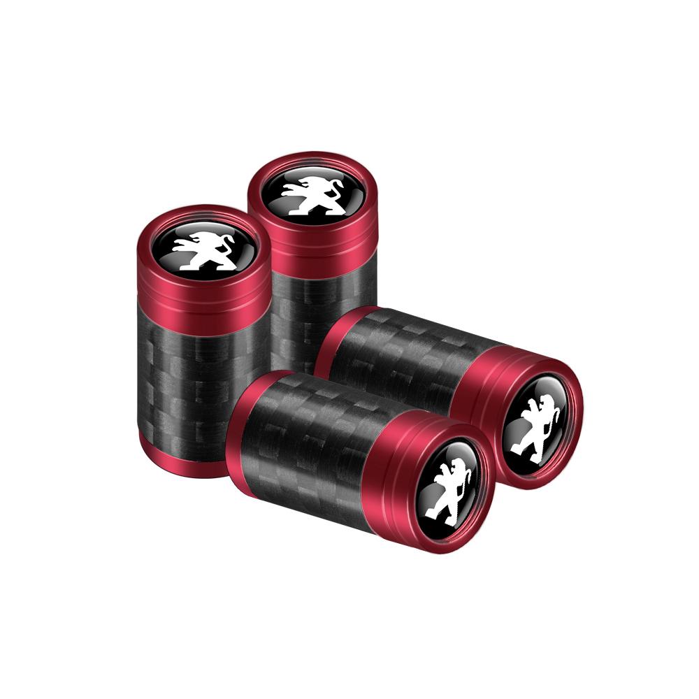4pcs Carbon Fiber Car Wheel Tire Valve Cap Tyre Stem Cover Auto Accessorie For Peugeot 108 2008 206 207 306 308 508 107 3008 208