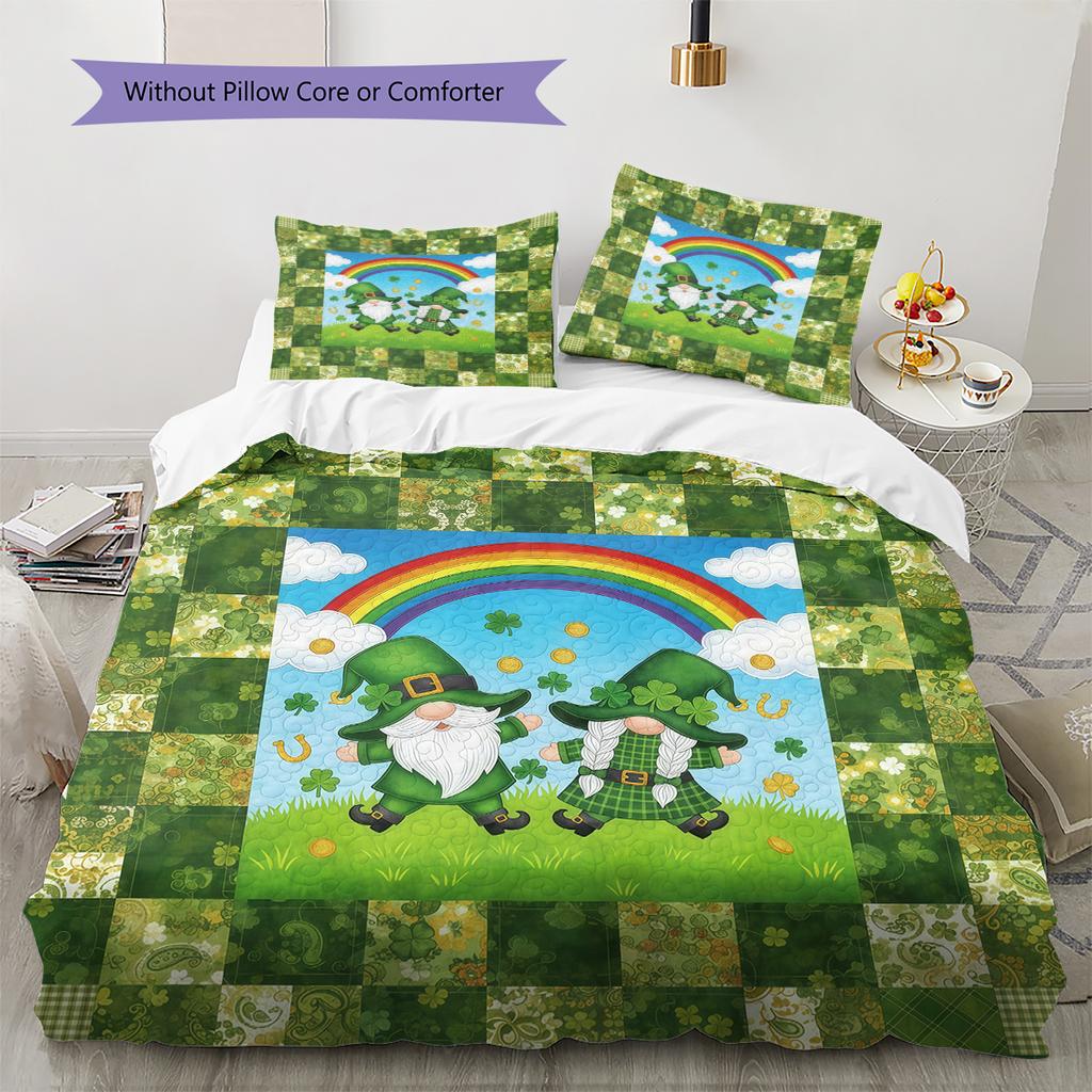 Cartoon Pattern Bedding Quilt Set Quilt Cover Pillowcase Home Decoration Birthday Gift (1 * Duvet Cover + 2 * Pillowcase, Without Core)
