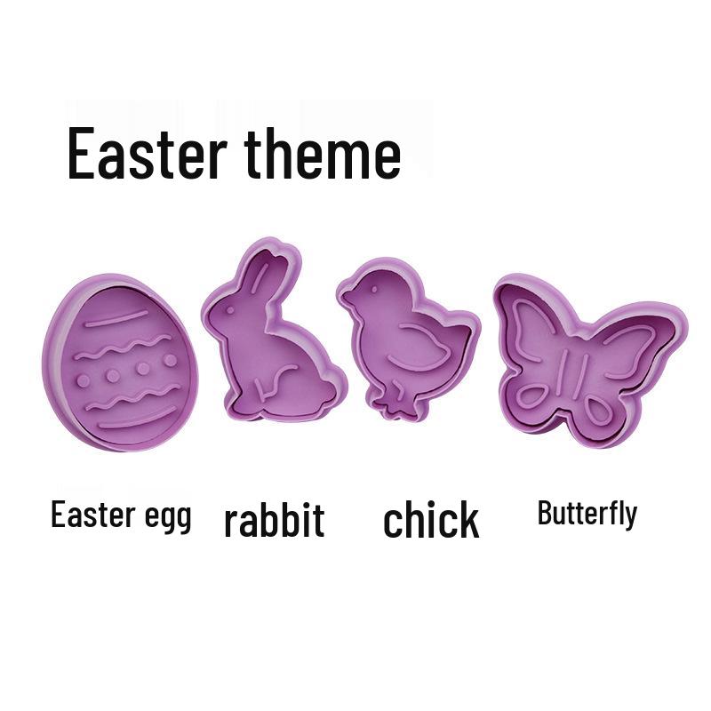 3D Cartoon Keksform Set - Feder-Ausstecher für Weihnachten, Halloween & Ostern