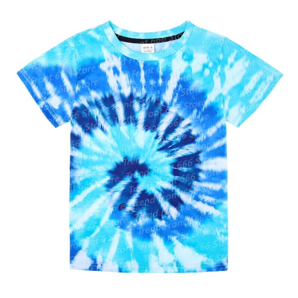 

New Children s Men s Casual T-shirt Color Vortex 3D Printing Short Sleeve Boys Comfortable Kids O-Neck Girls Tees 100