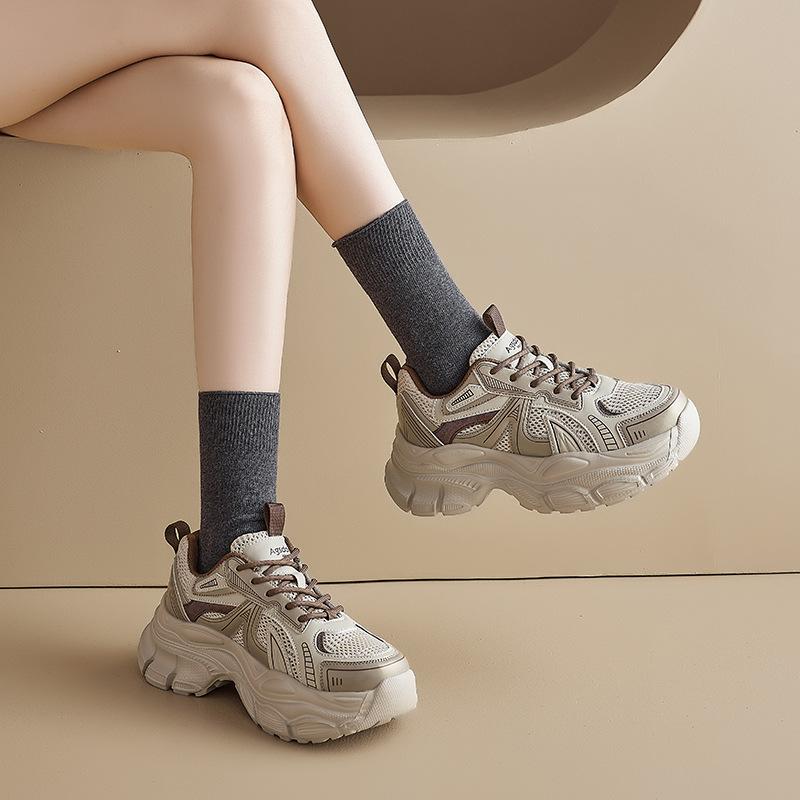 Augustine gray dad shoes women's 2025 new autumn and winter platform sports casual shoes show feet small mountaineering shoes