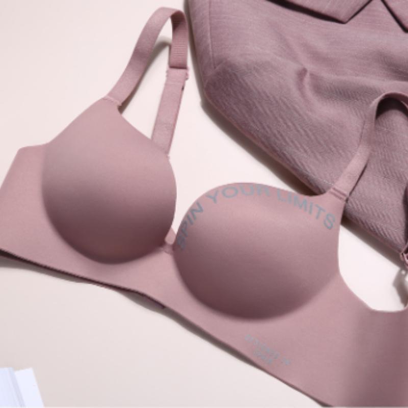 Dámská bezešvá podprsenka Sexy spodní prádlo Push Up Wireless Bralette Spodní prádlo Módní dopisní vzor Dámské spodní prádlo Podprsenky pro ženy