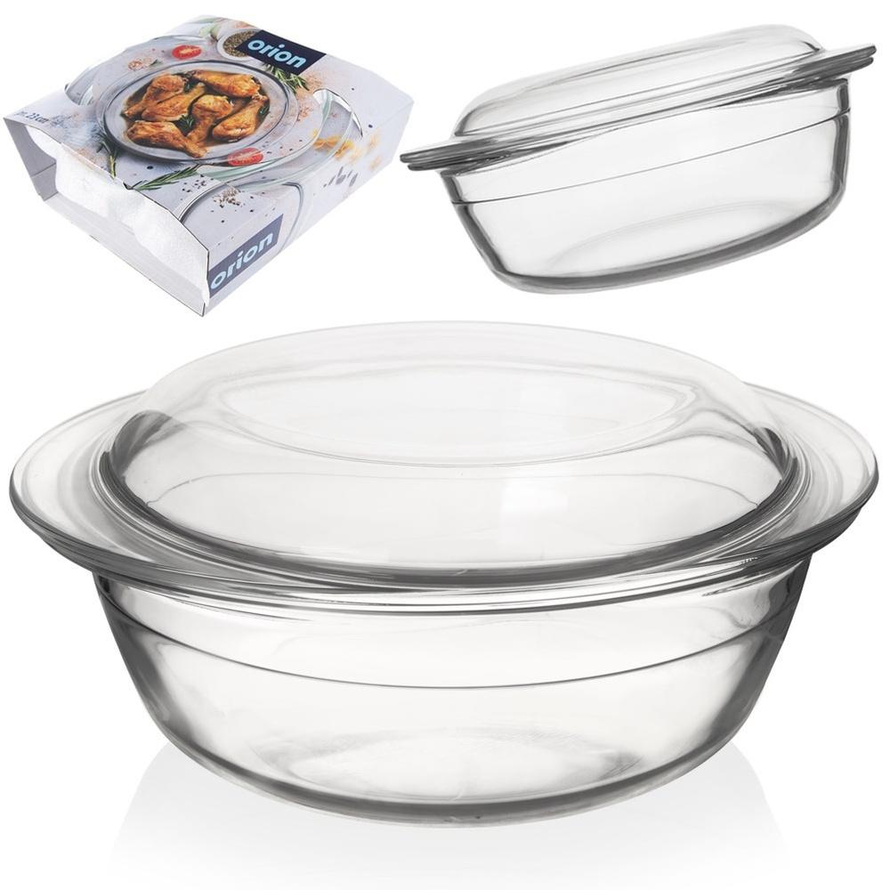 Glass ovenproof dish with lid 27x23x11.5 cm, 2.2 l