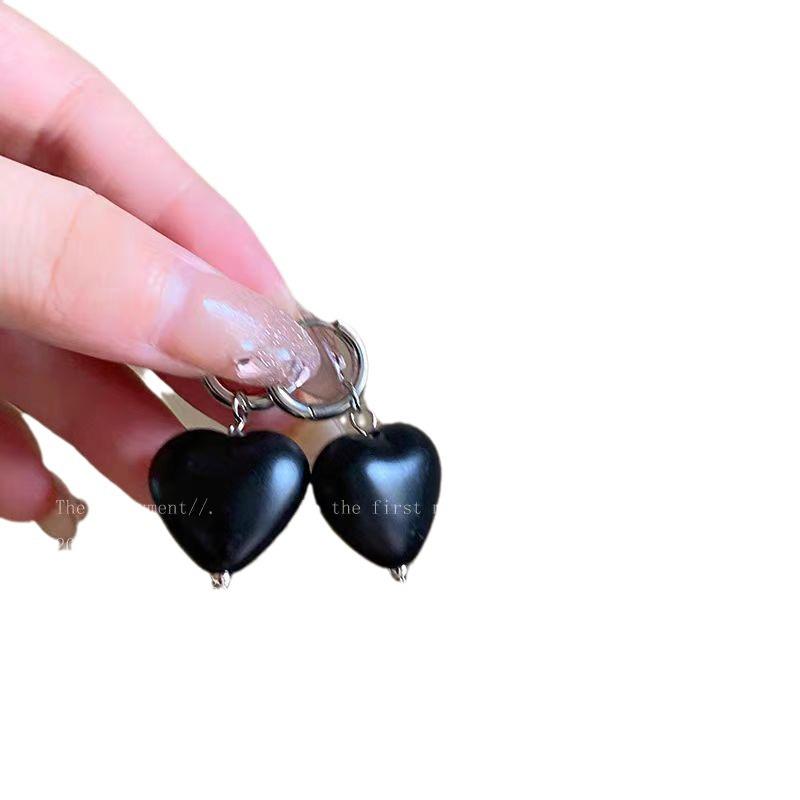 Retro Red Heart Earrings for Women - 2025 Trendy Sweet Style